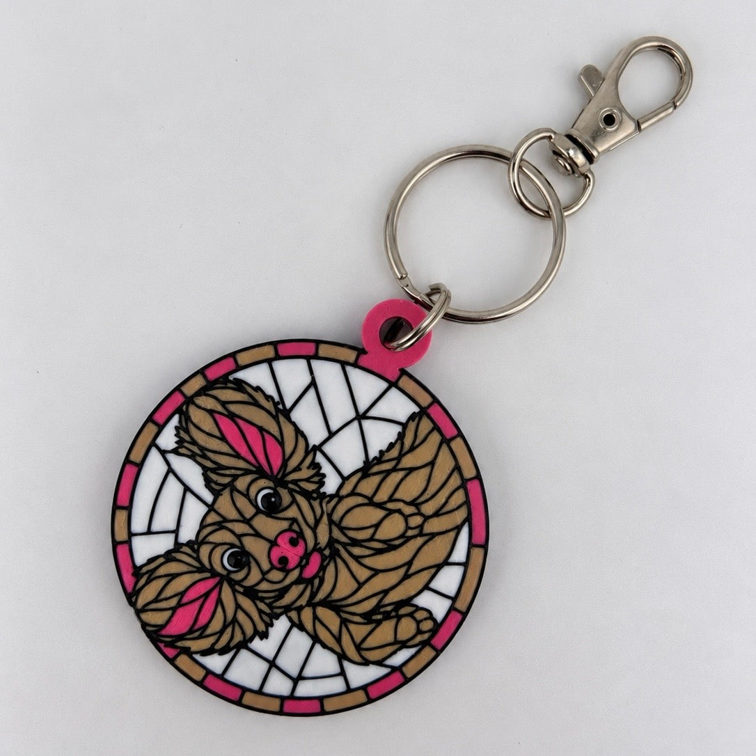 Personalized Stained Glass Effect Photo Keychain with FREE SHIPPING