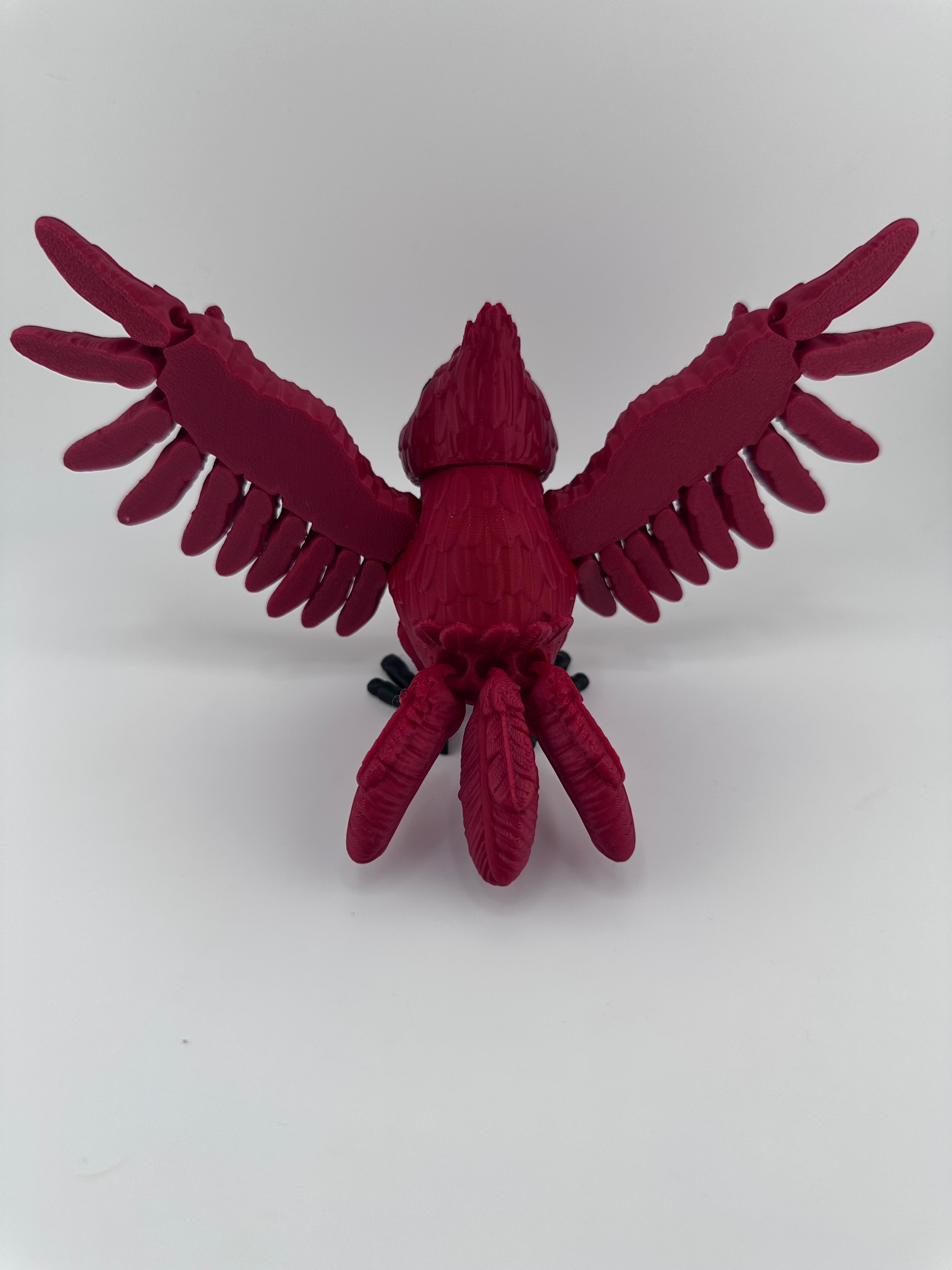 Cardinal with Nest Articulated 3D Printed
