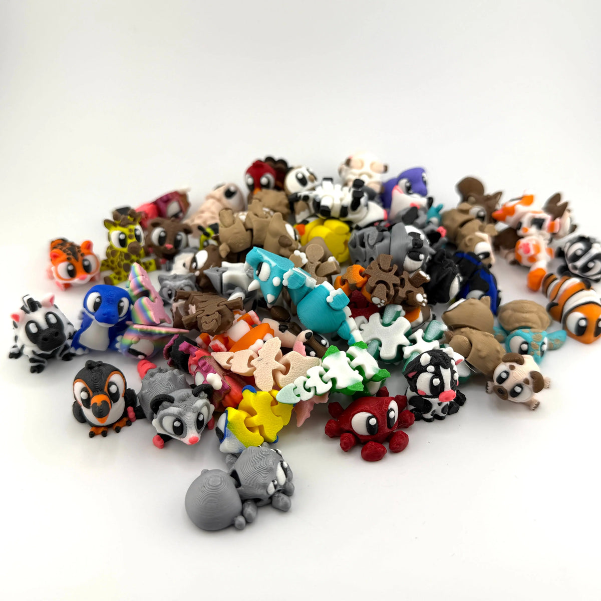 3D Micros - Cute 3D Printed Acticuating Mini Fidget Animals Great Gift and Desk Fidget Minis Decor The Wizard of Printing