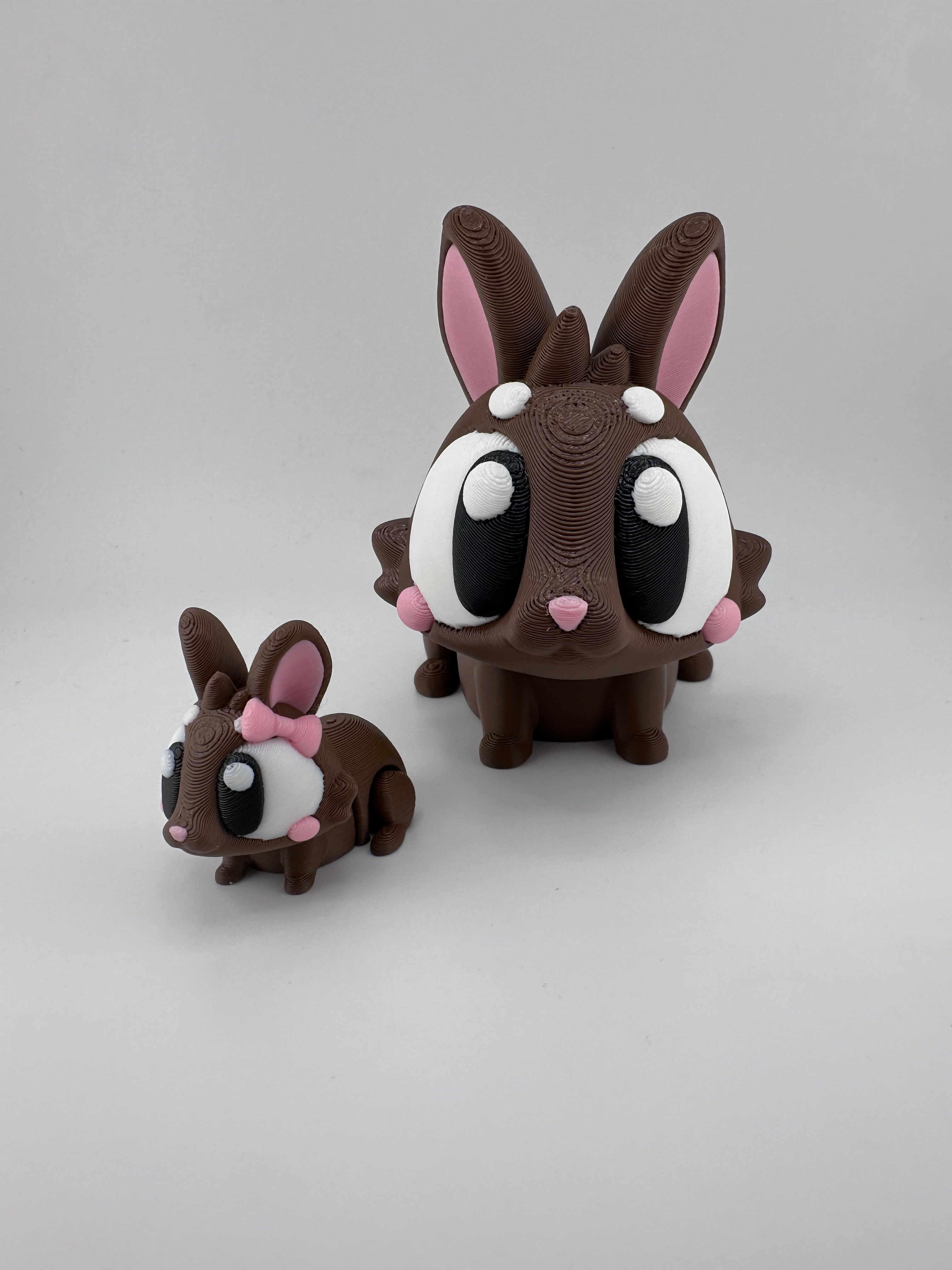 Bunny Rabbits Figurine Set 3D Printed