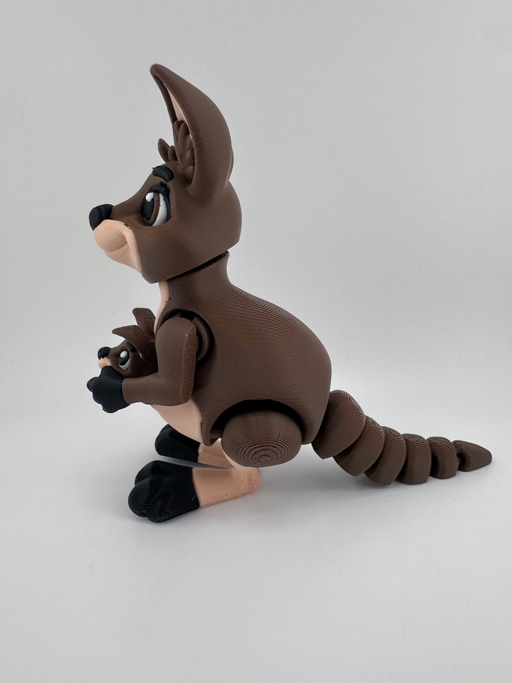 Kangaroo with Joey Articulated 3D Print Desk Ornament