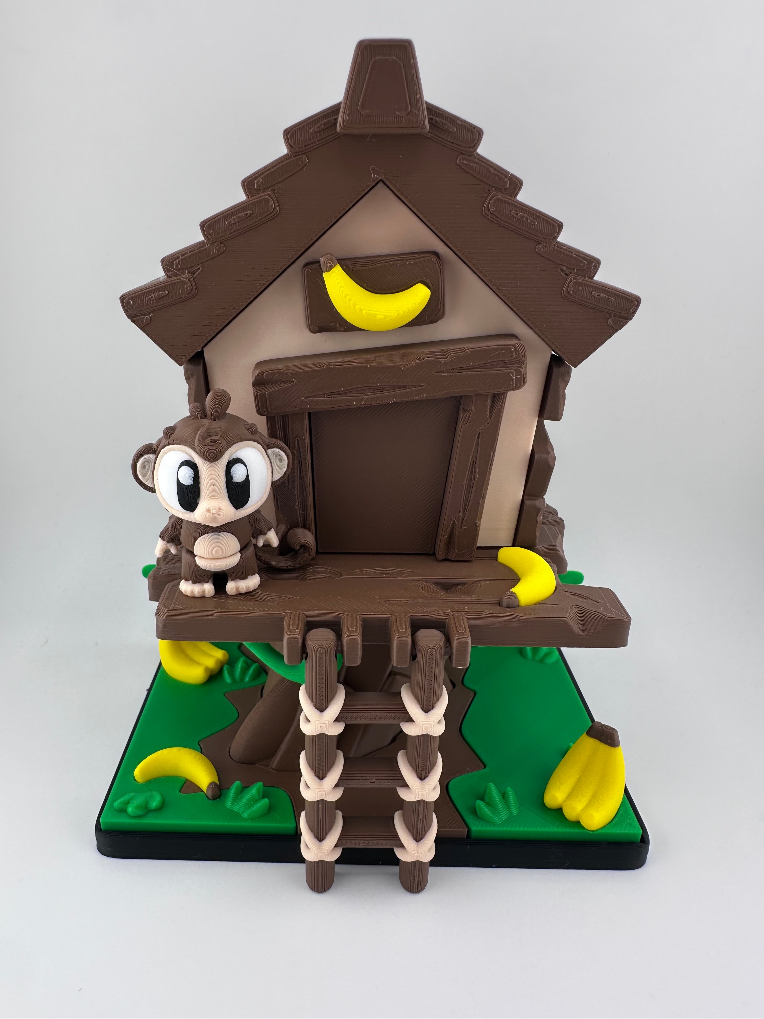 Monkeys and Jungle Treehouse 3D Print Set