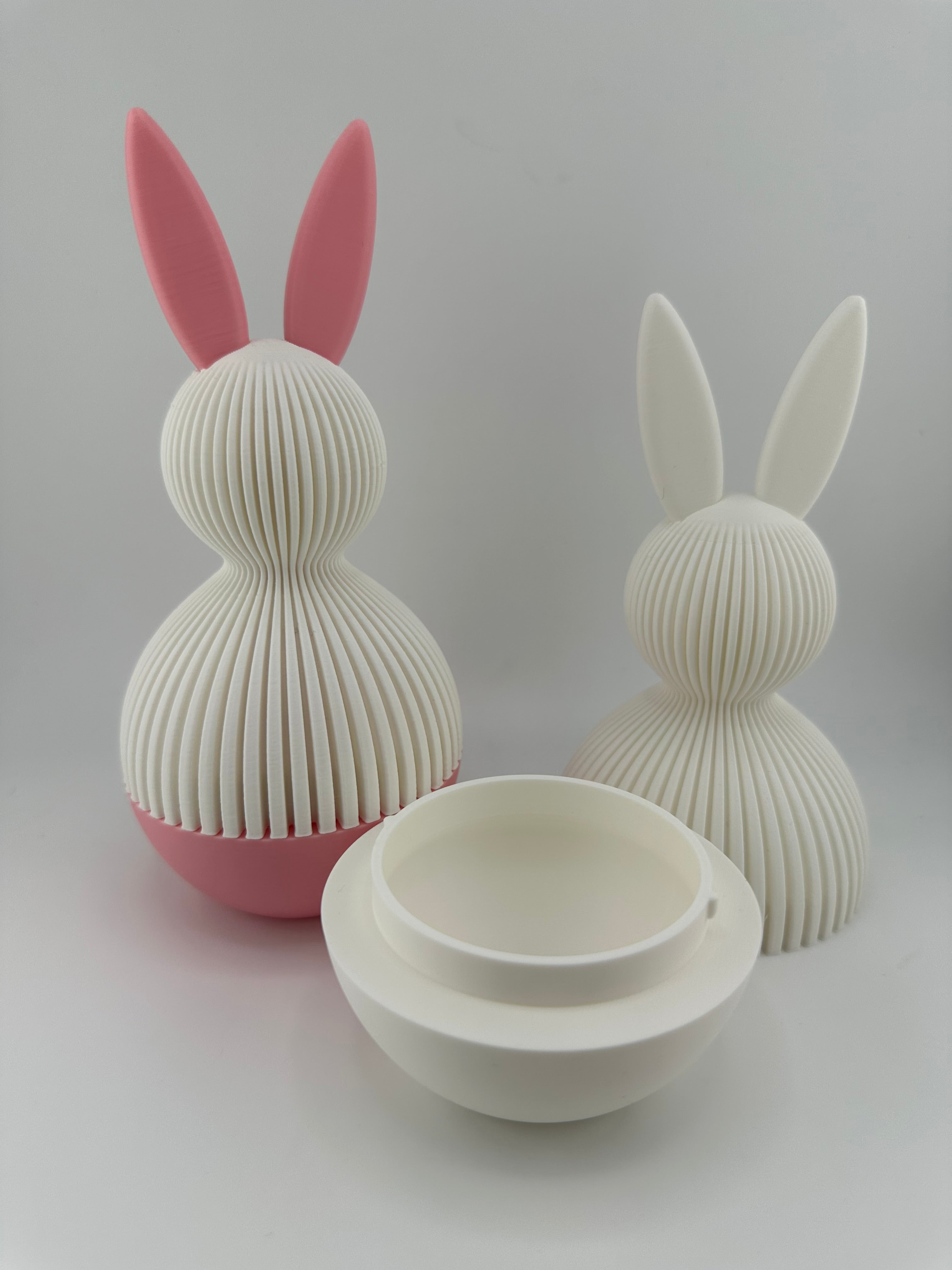 Easter Bunny Modern Container 3D Printed Figurine