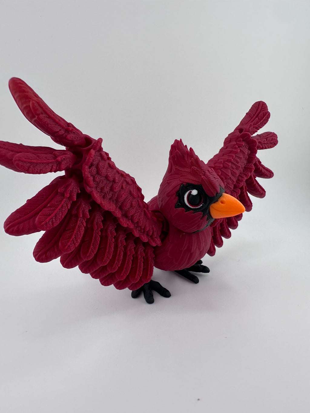 Cardinal with Nest Articulated 3D Printed