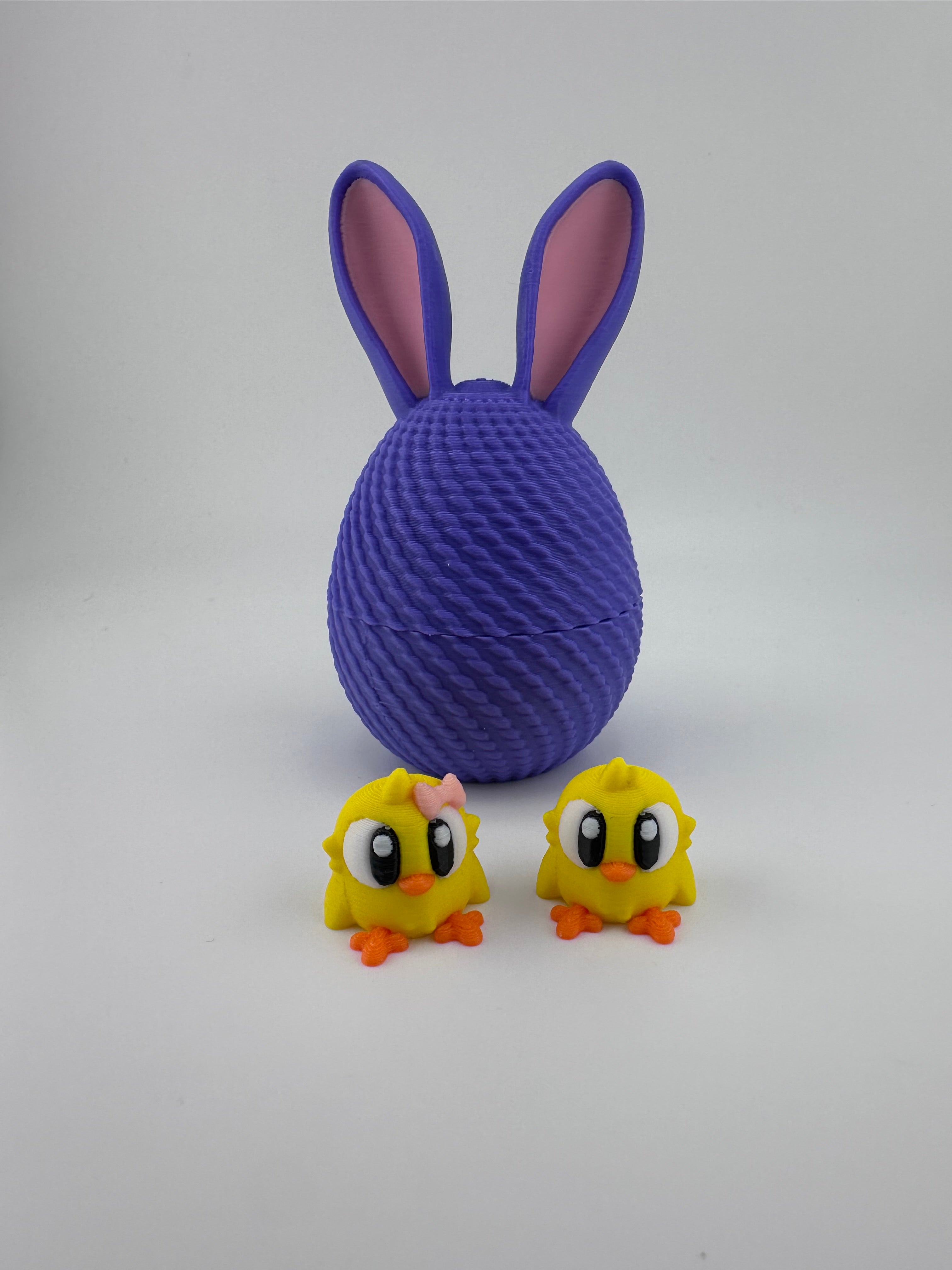 Bunny Easter Eggs and Chicks 3D Printed Figurine Sets