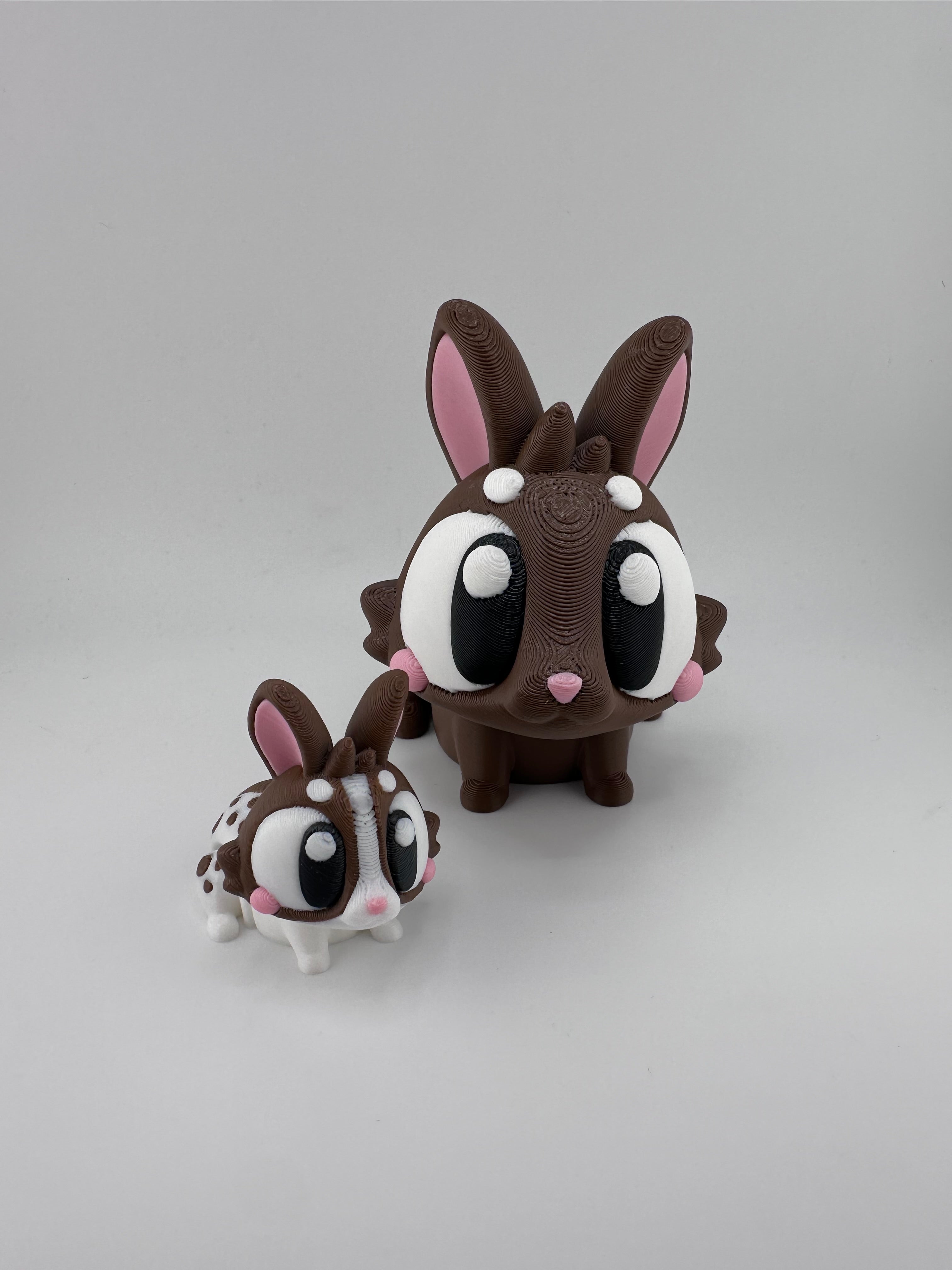 Bunny Rabbits Figurine Set 3D Printed