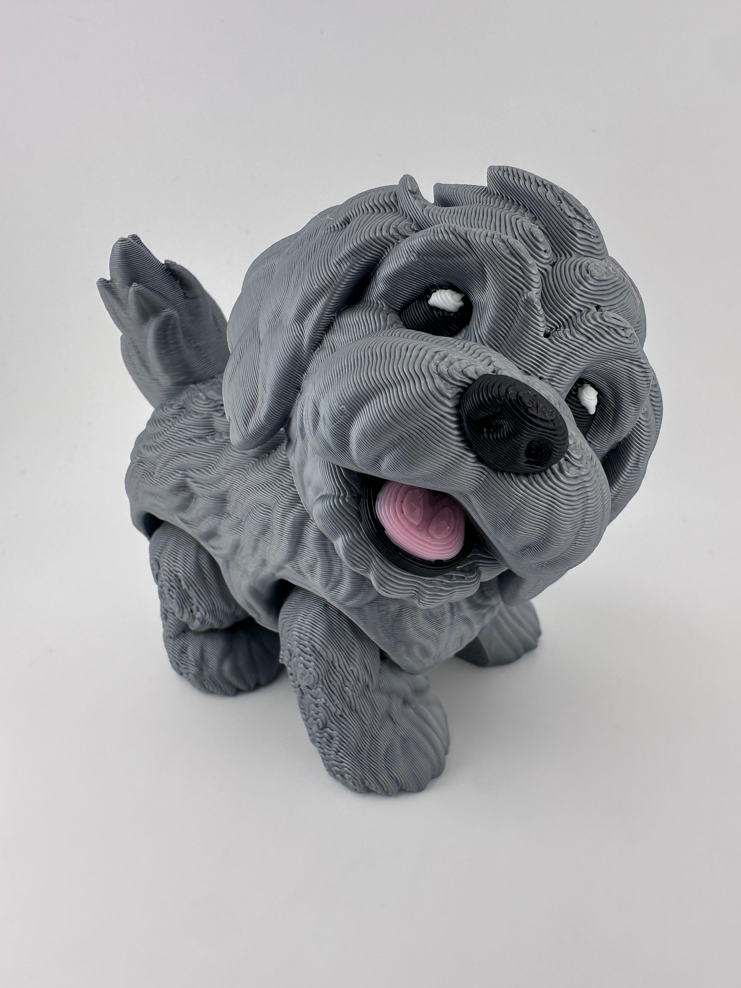Golden Doodle Dog Puppy Articulated Flexi 3D Print