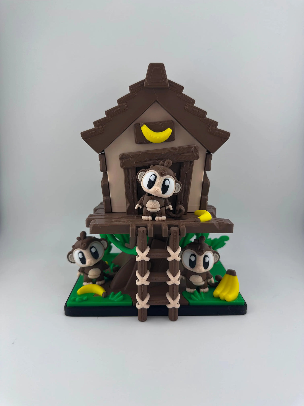 George Monkey Treehouse Monkeys and Jungle Treehouse 3D Print Set – The Wizard of Printing