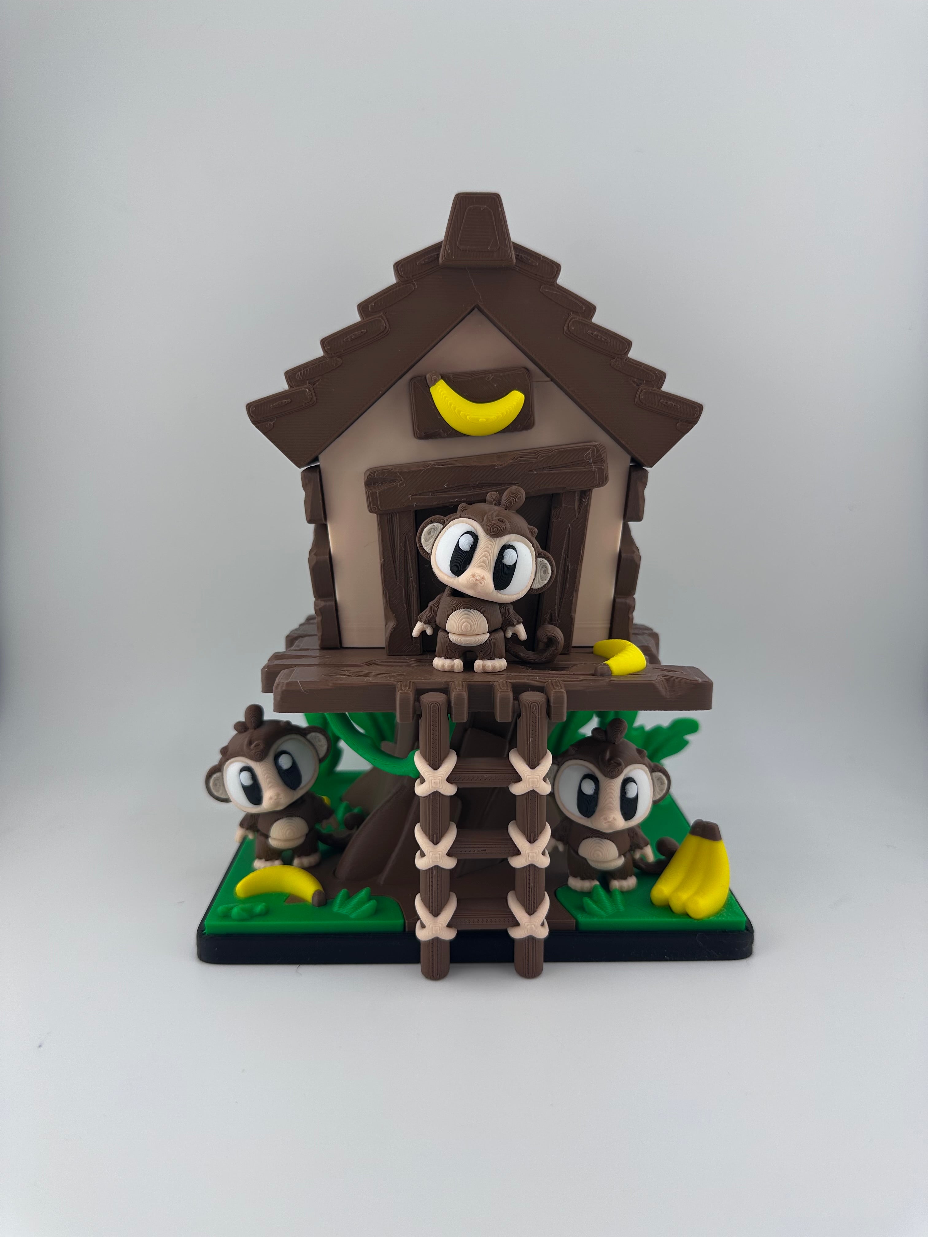 Monkeys and Jungle Treehouse 3D Print Set