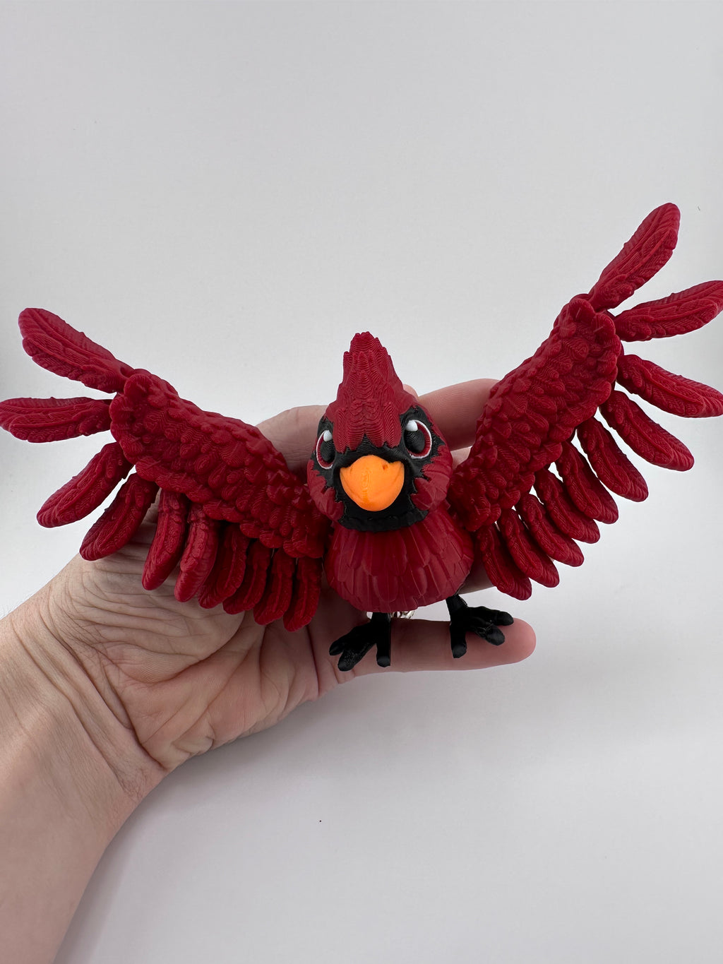 Cardinal with Nest Articulated 3D Printed