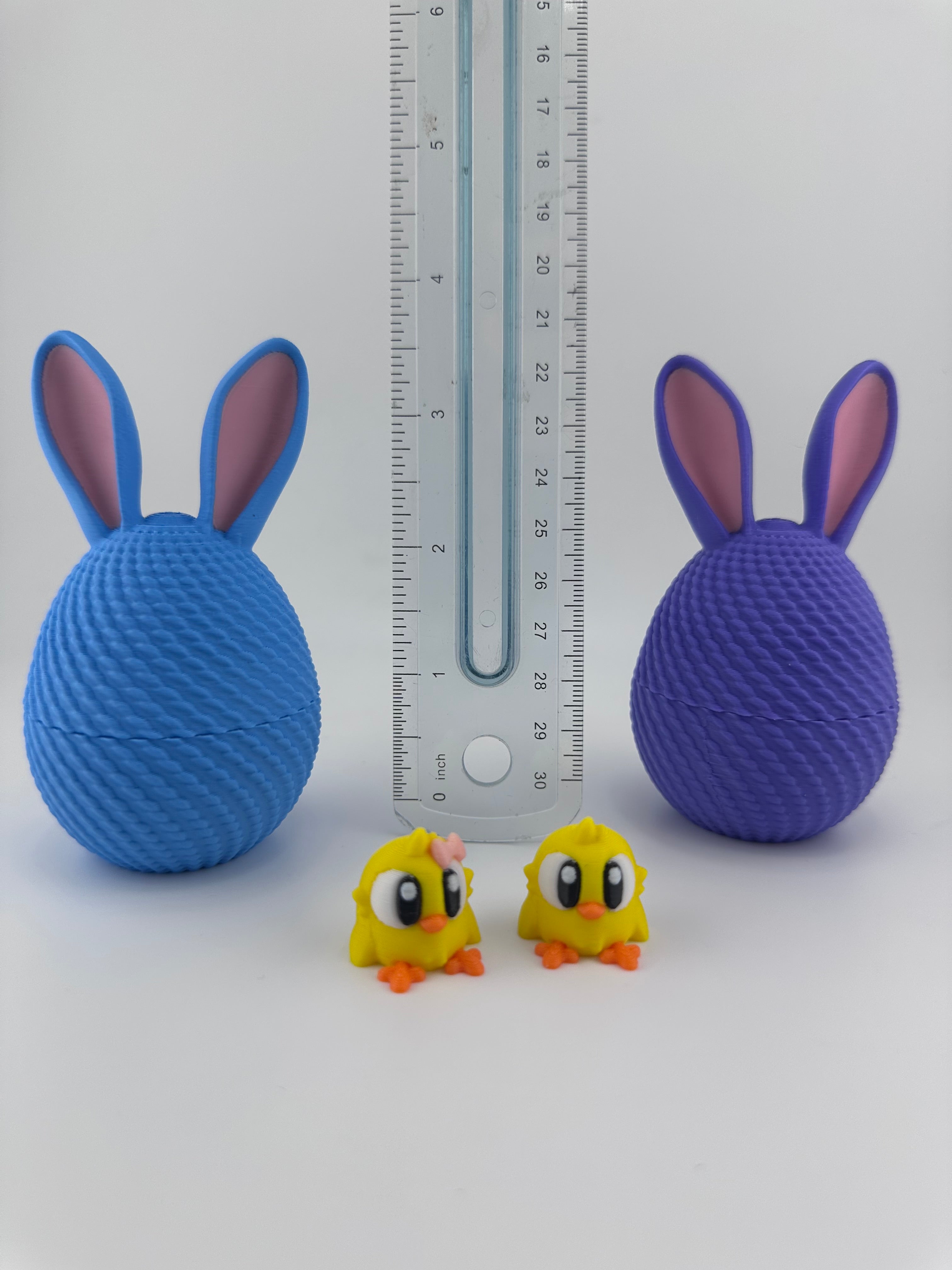 Bunny Easter Eggs and Chicks 3D Printed Figurine Sets