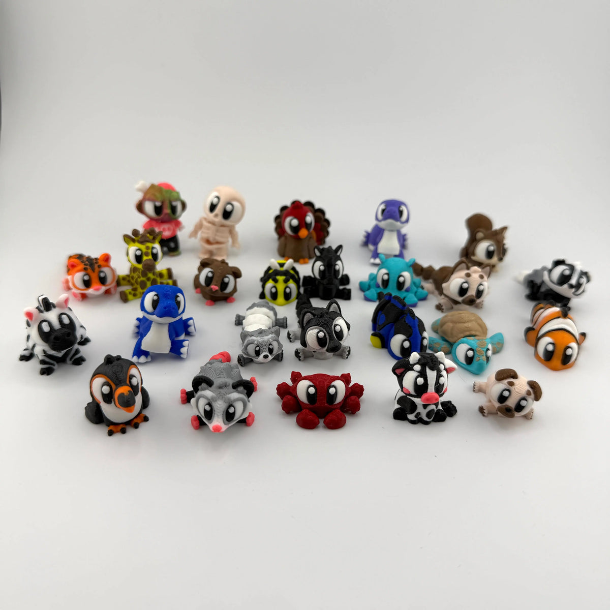 3D Micros - Cute 3D Printed Acticuating Mini Fidget Animals Great Gift and Desk Fidget Minis Decor The Wizard of Printing
