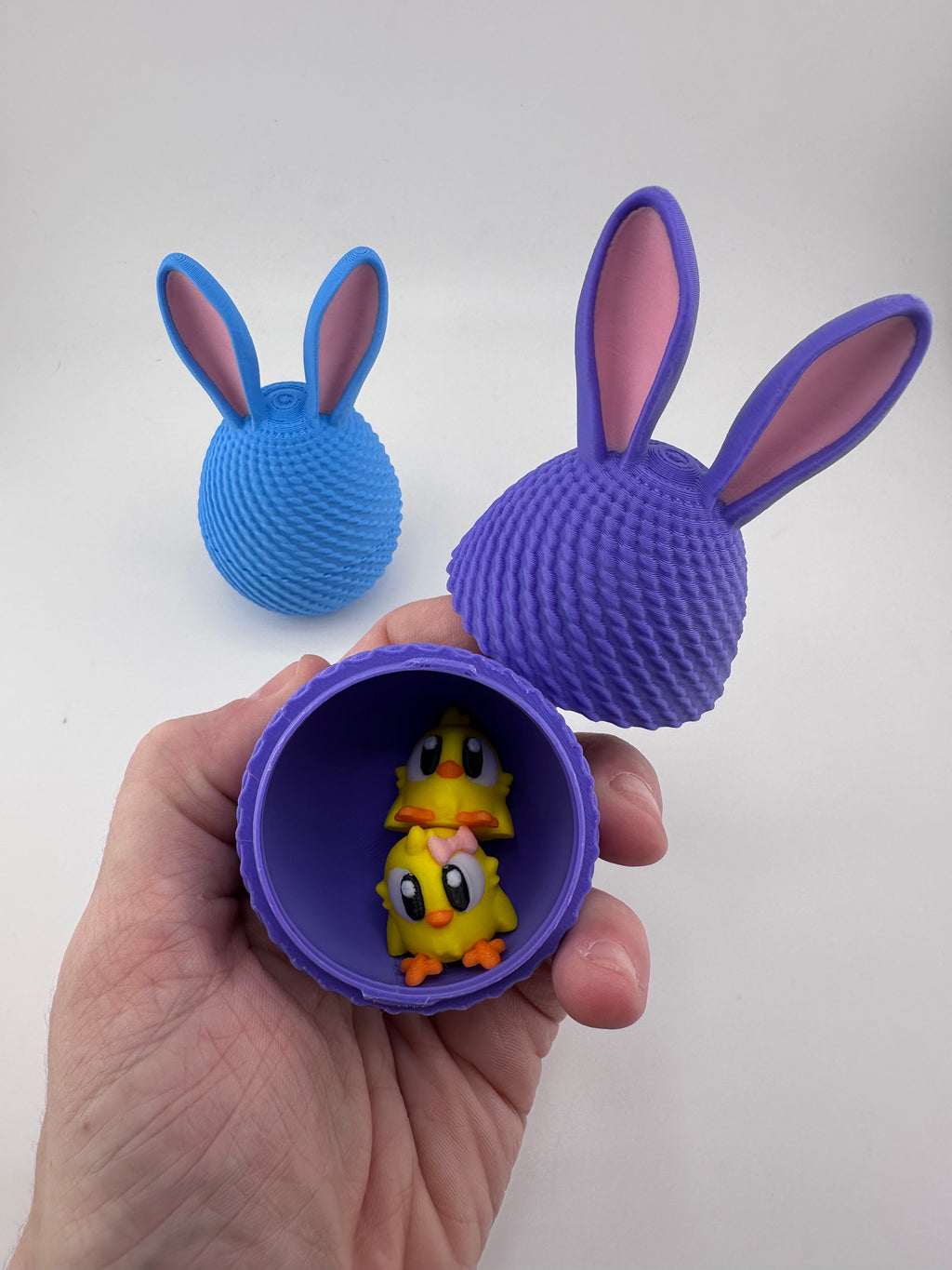 Bunny Easter Eggs and Chicks 3D Printed Figurine Sets
