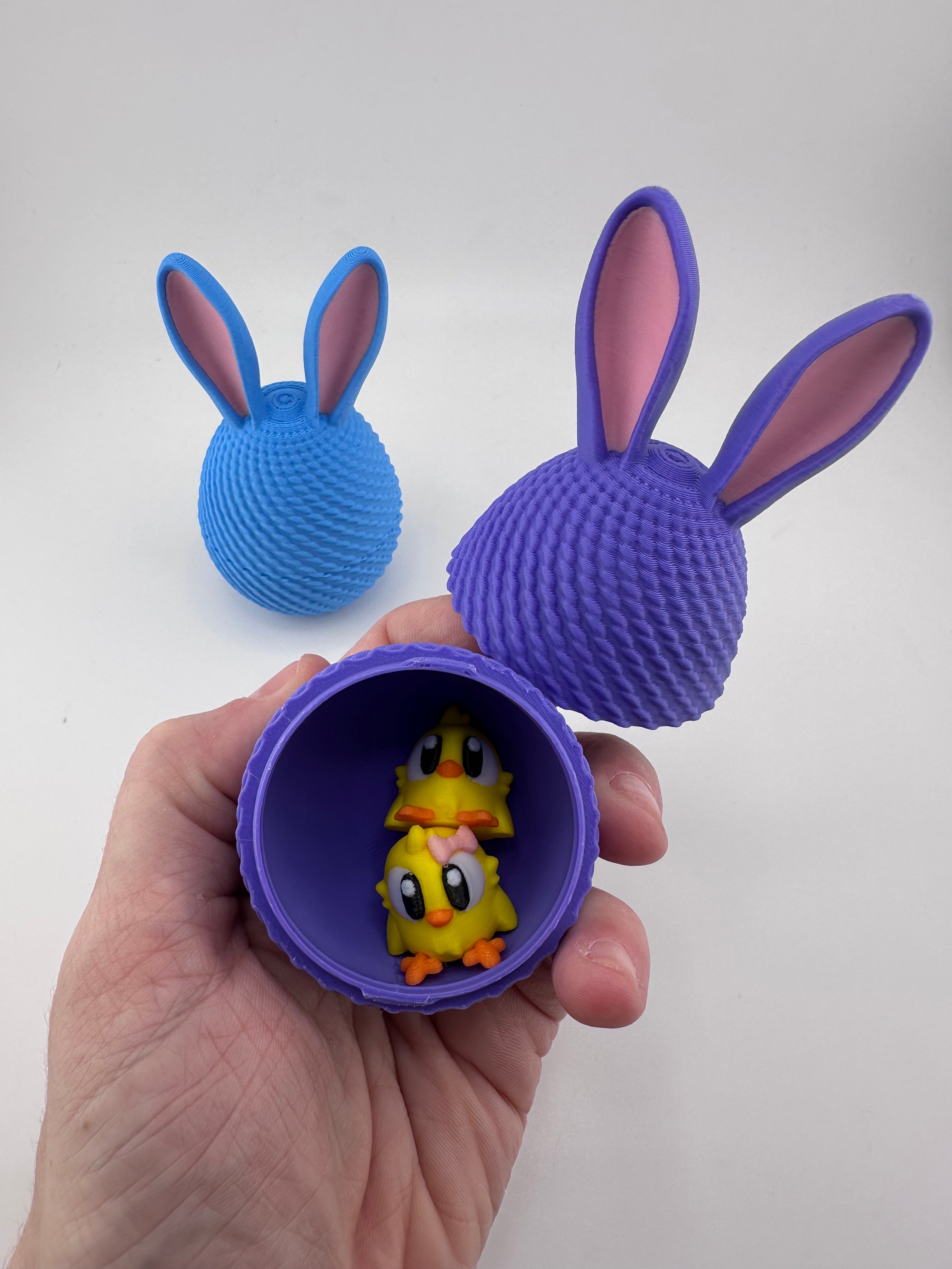 Bunny Easter Eggs and Chicks 3D Printed Figurine Sets