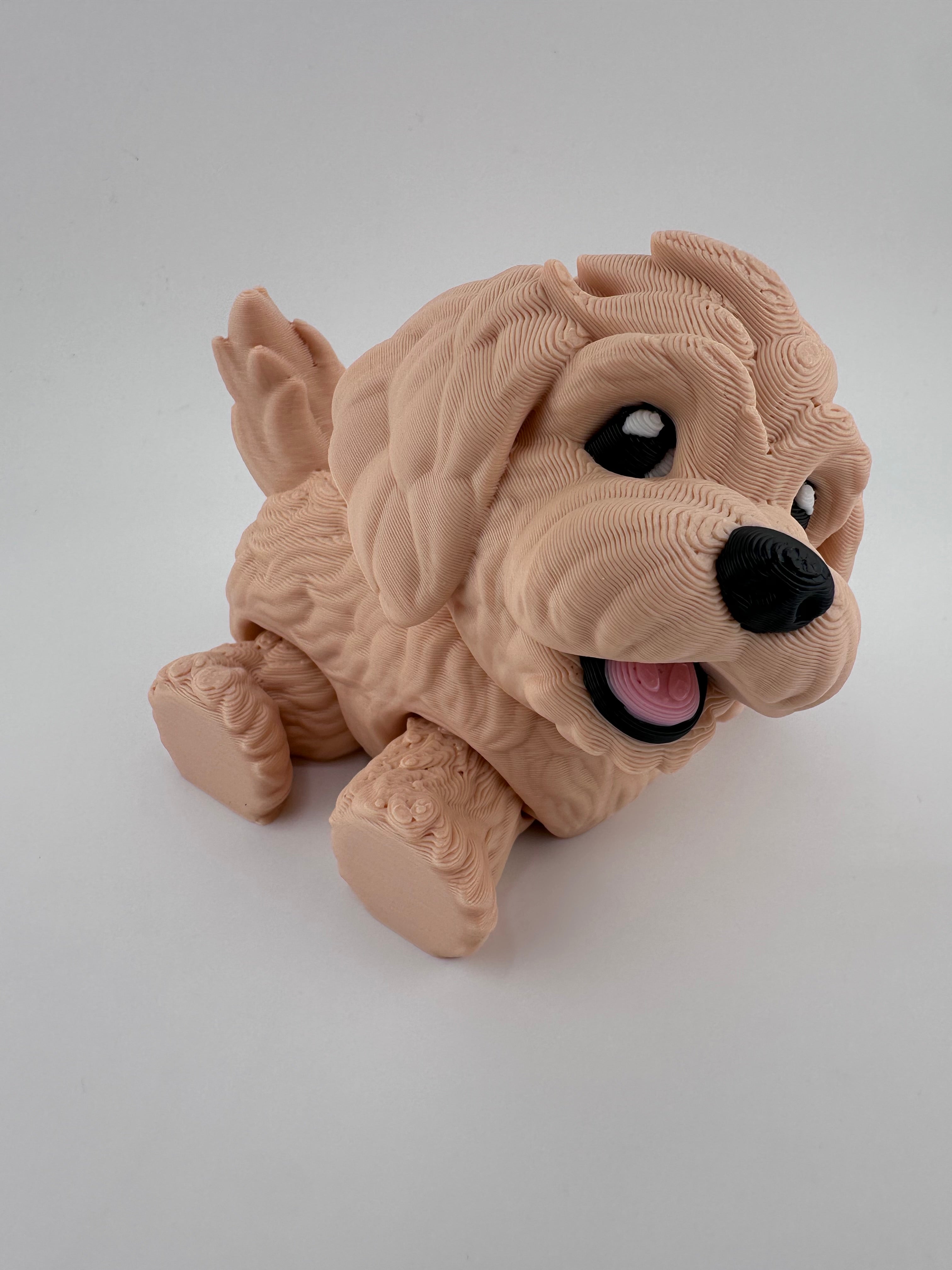 Golden Doodle Dog Puppy Articulated Flexi 3D Print