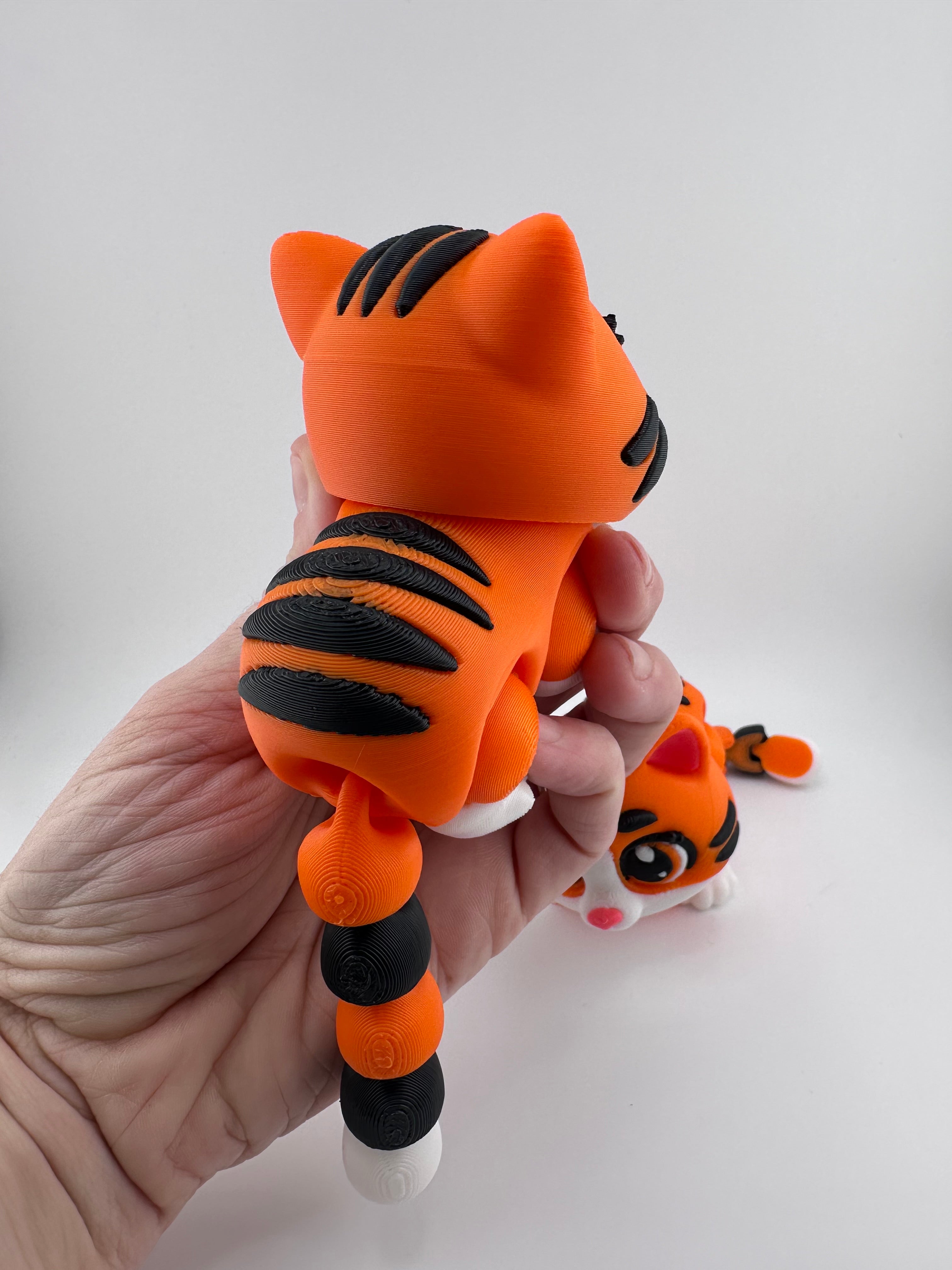 Articulated Kitten - Orange with Black Stripes