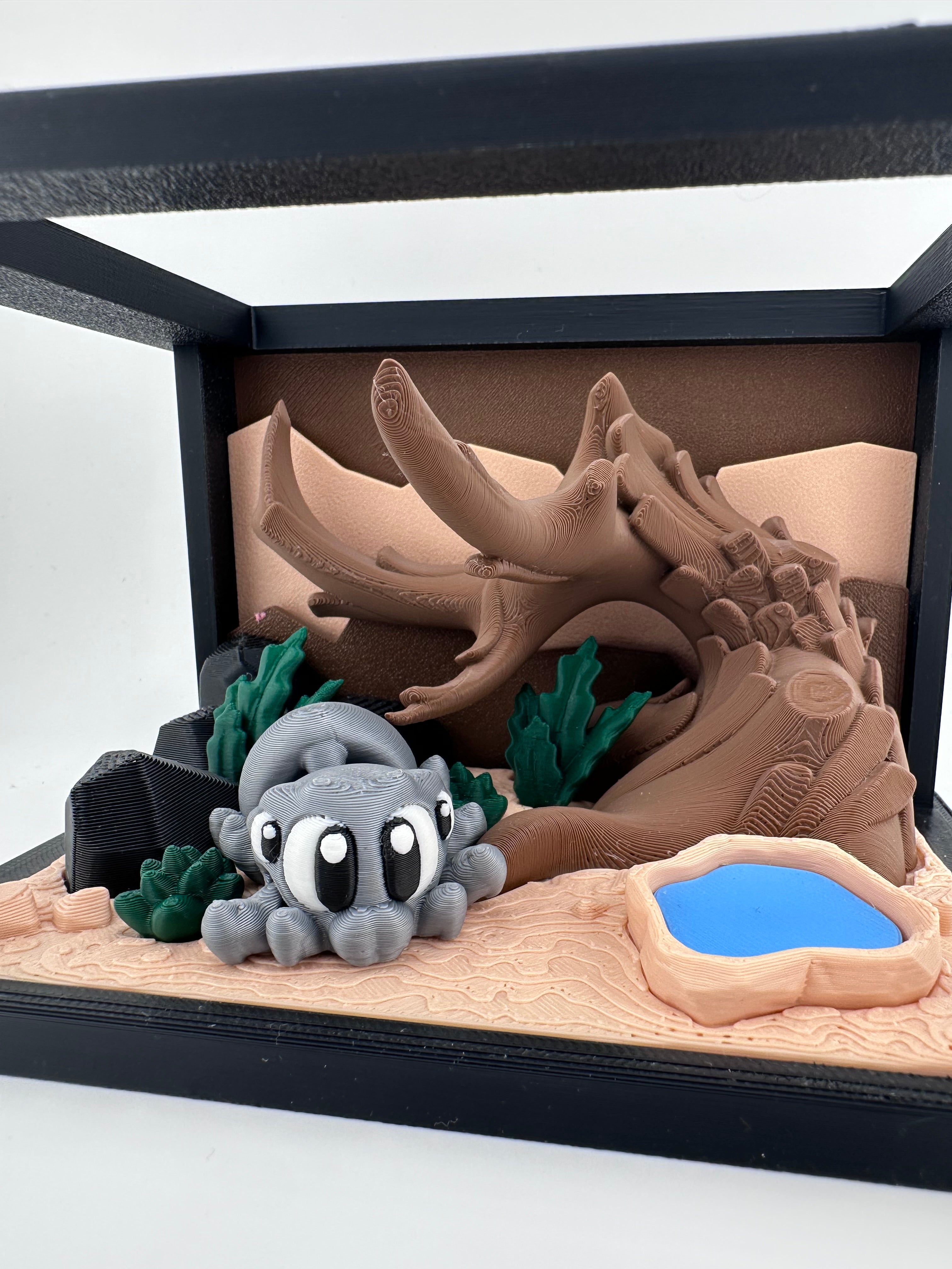 Spider Habitat and Spider 3D Printed Set