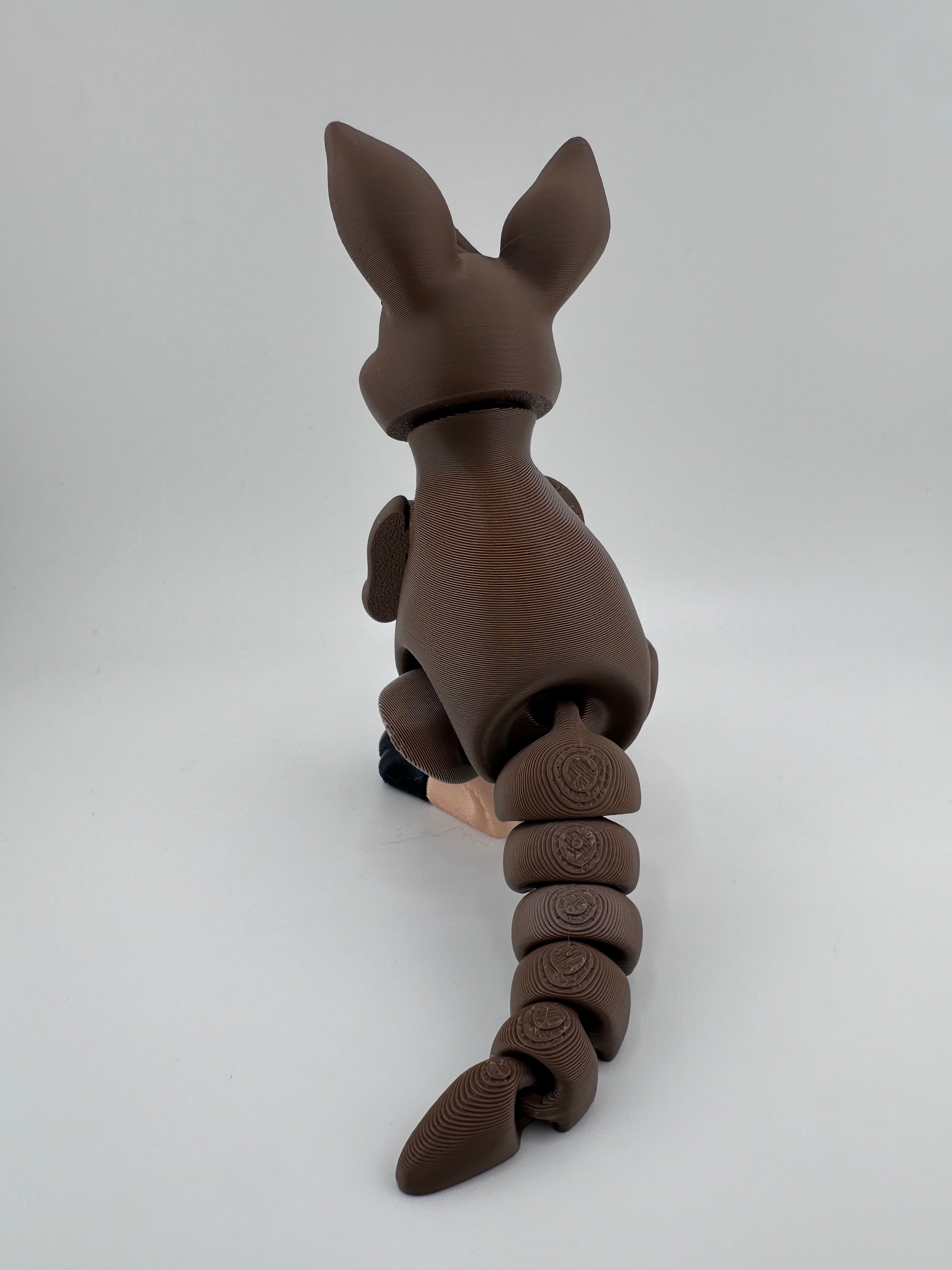 Kangaroo with Joey Articulated 3D Print Desk Ornament