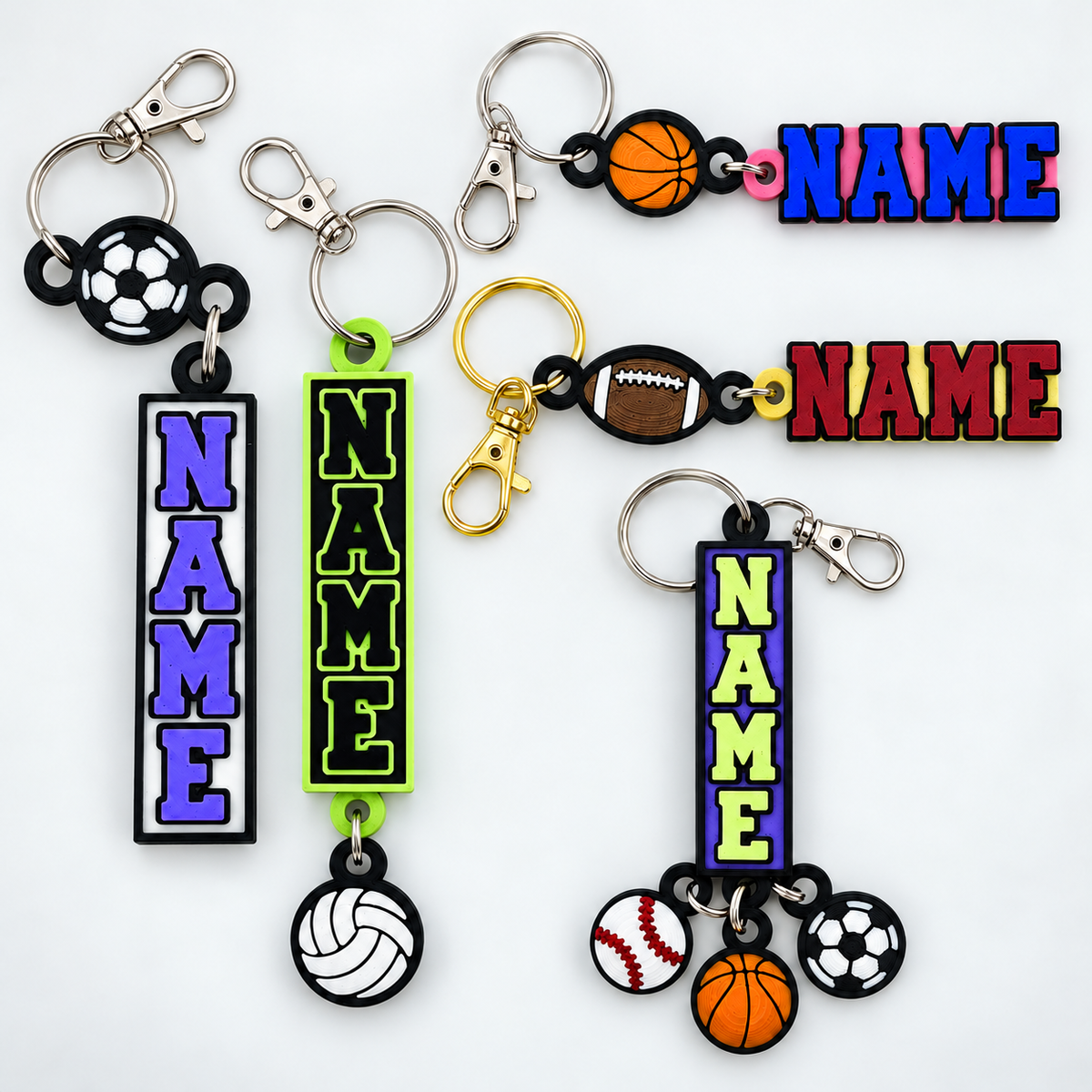 Personalized Name Keychain with Charm