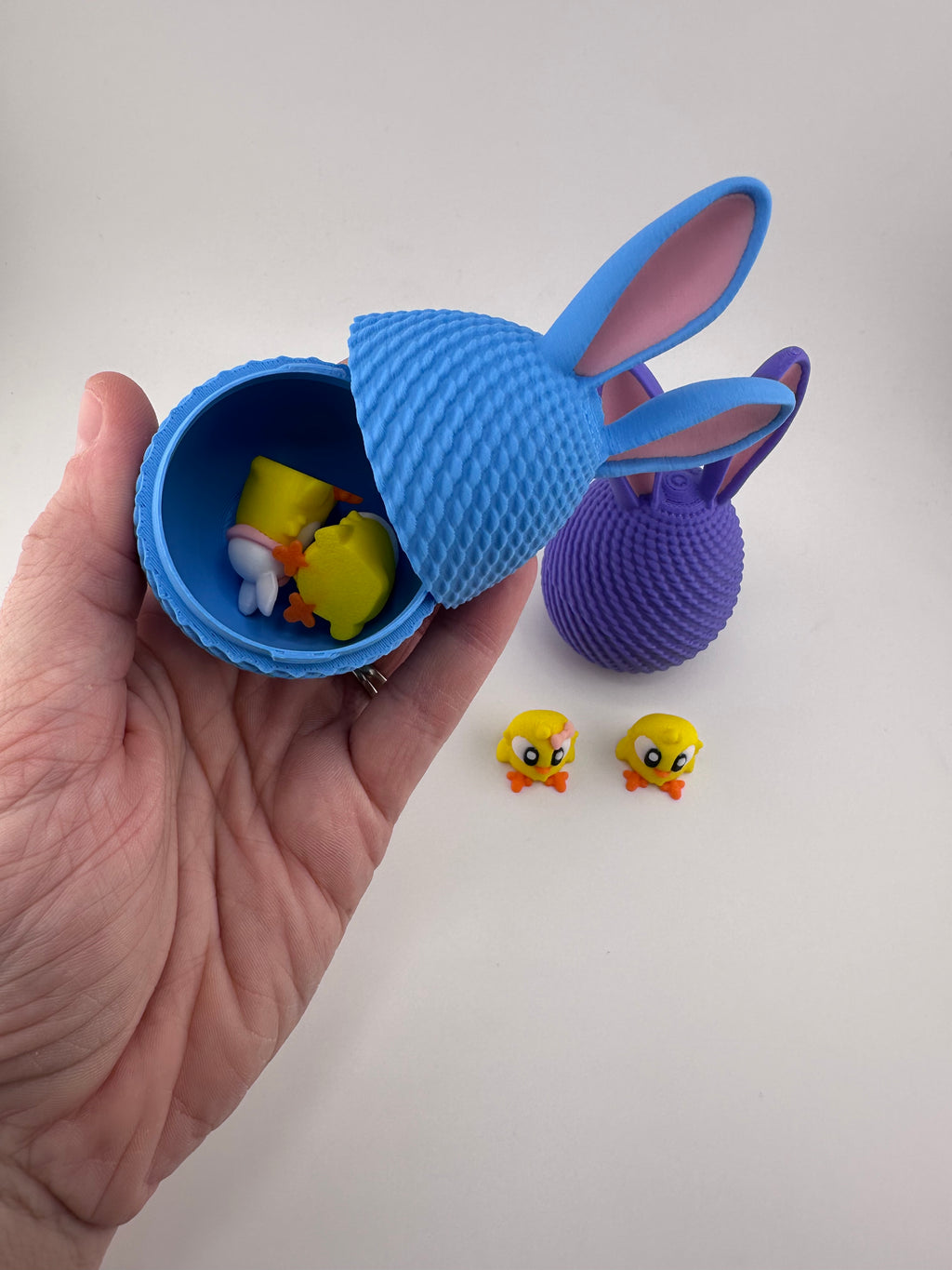 Bunny Easter Eggs and Chicks 3D Printed Figurine Sets