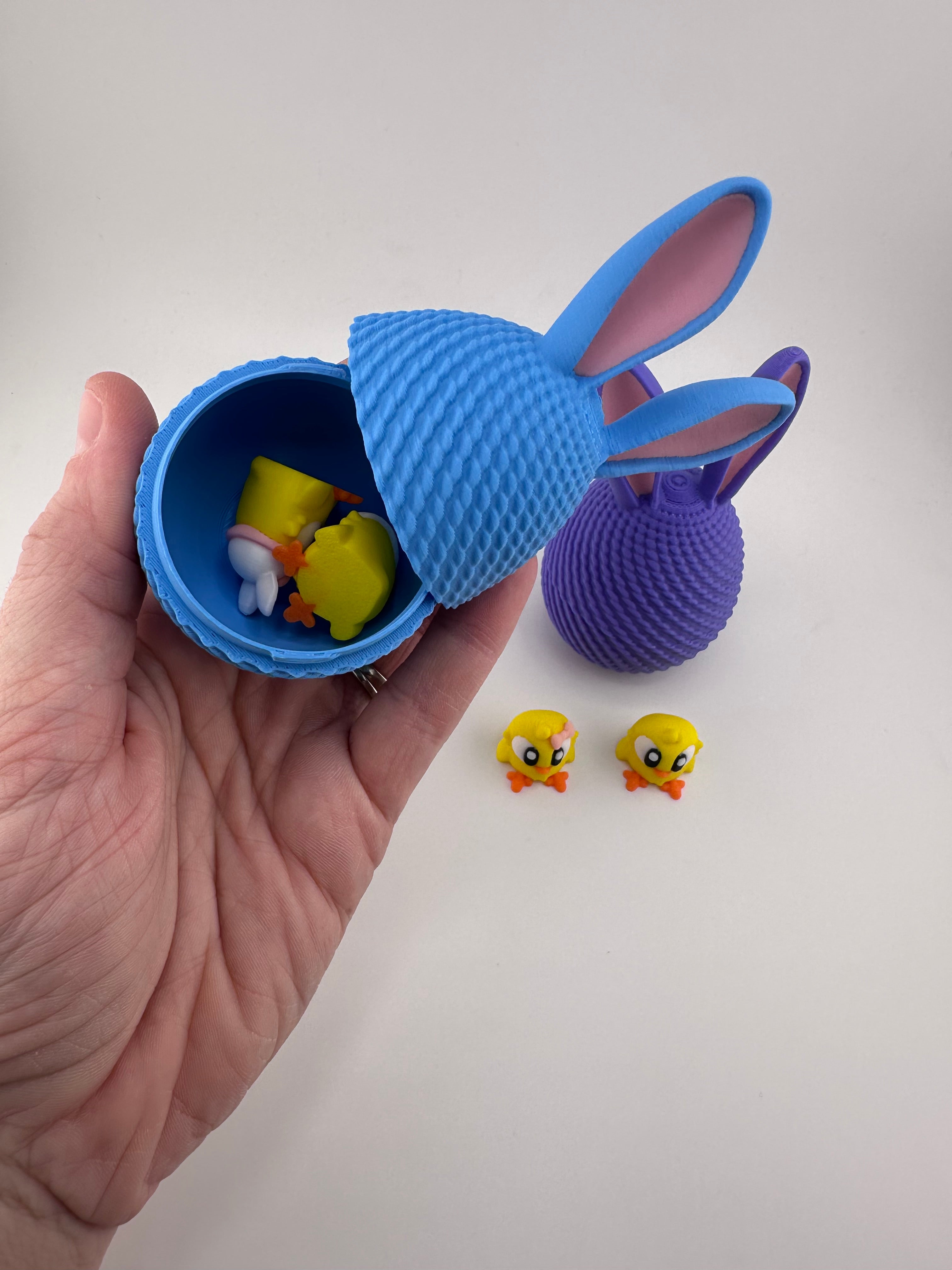 Bunny Easter Eggs and Chicks 3D Printed Figurine Sets