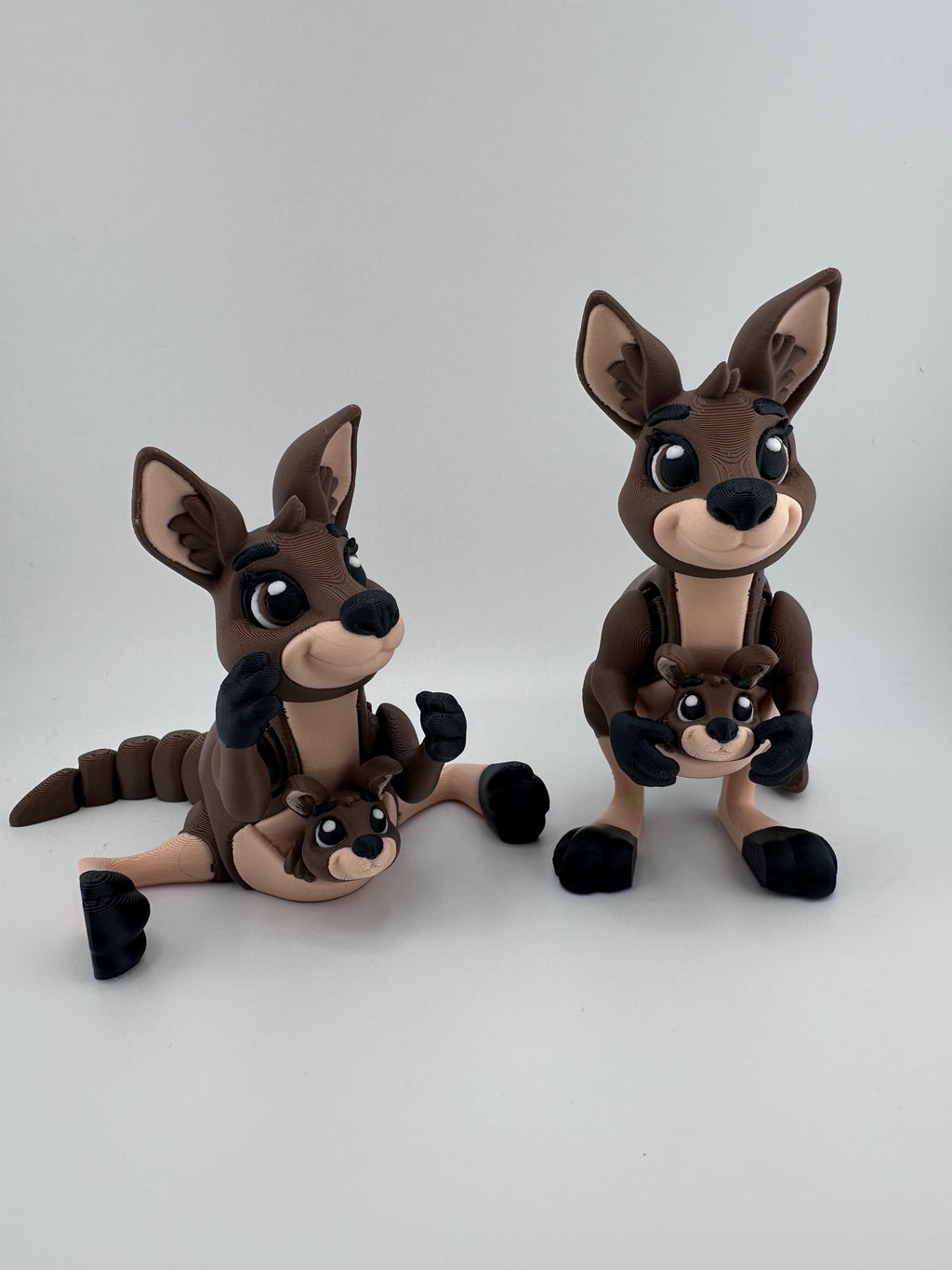 Kangaroo with Joey Articulated 3D Print Desk Ornament