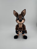 Kangaroo with Joey Articulated 3D Print Desk Ornament