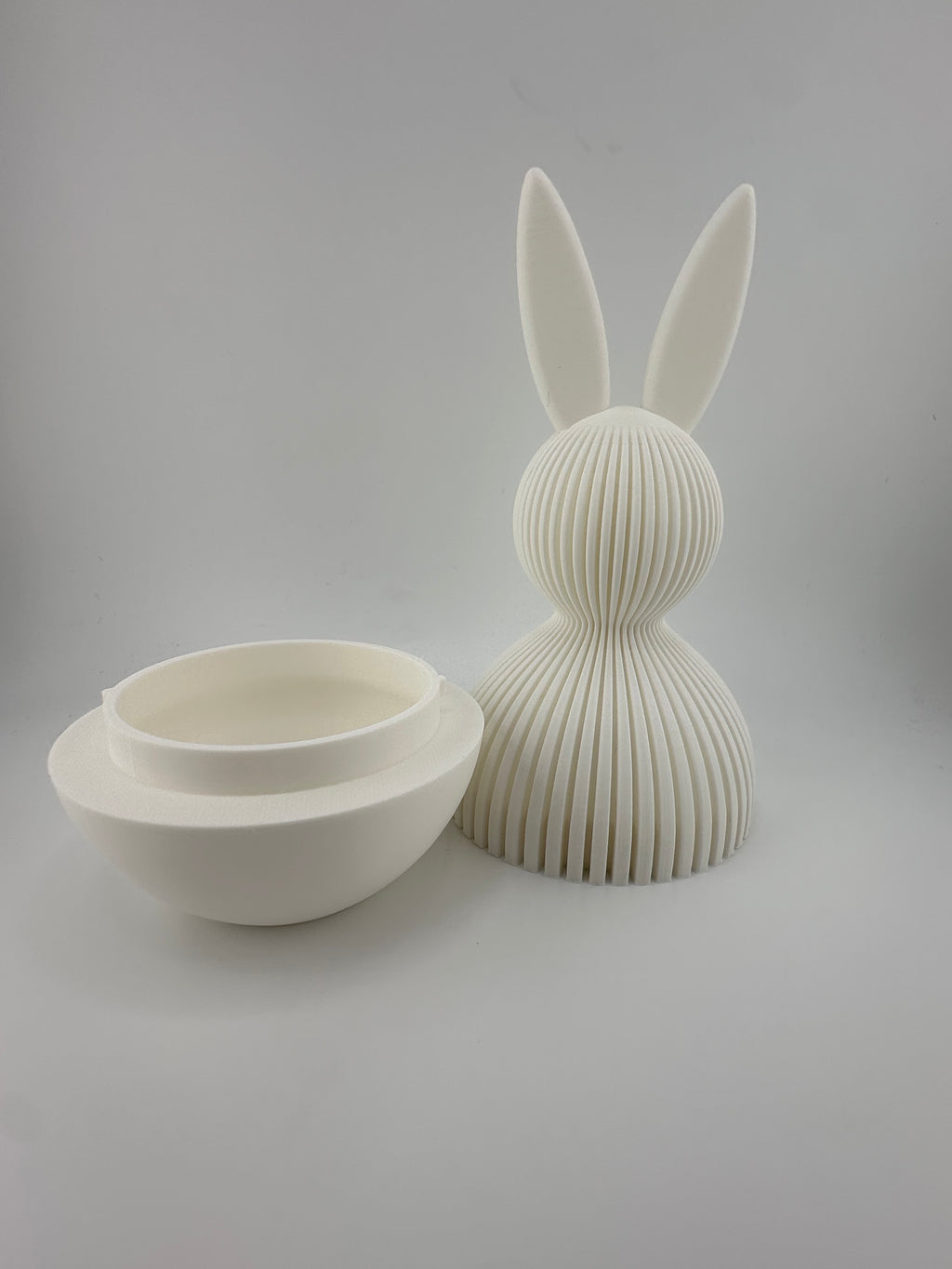 Easter Bunny Modern Container 3D Printed Figurine