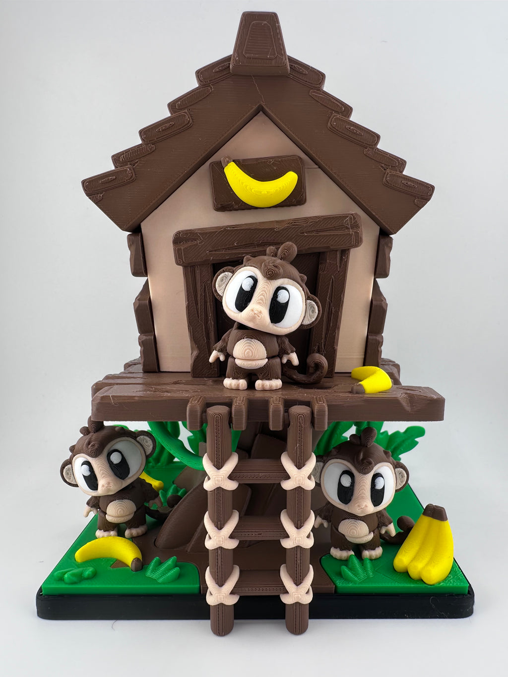 Monkeys and Jungle Treehouse 3D Print Set
