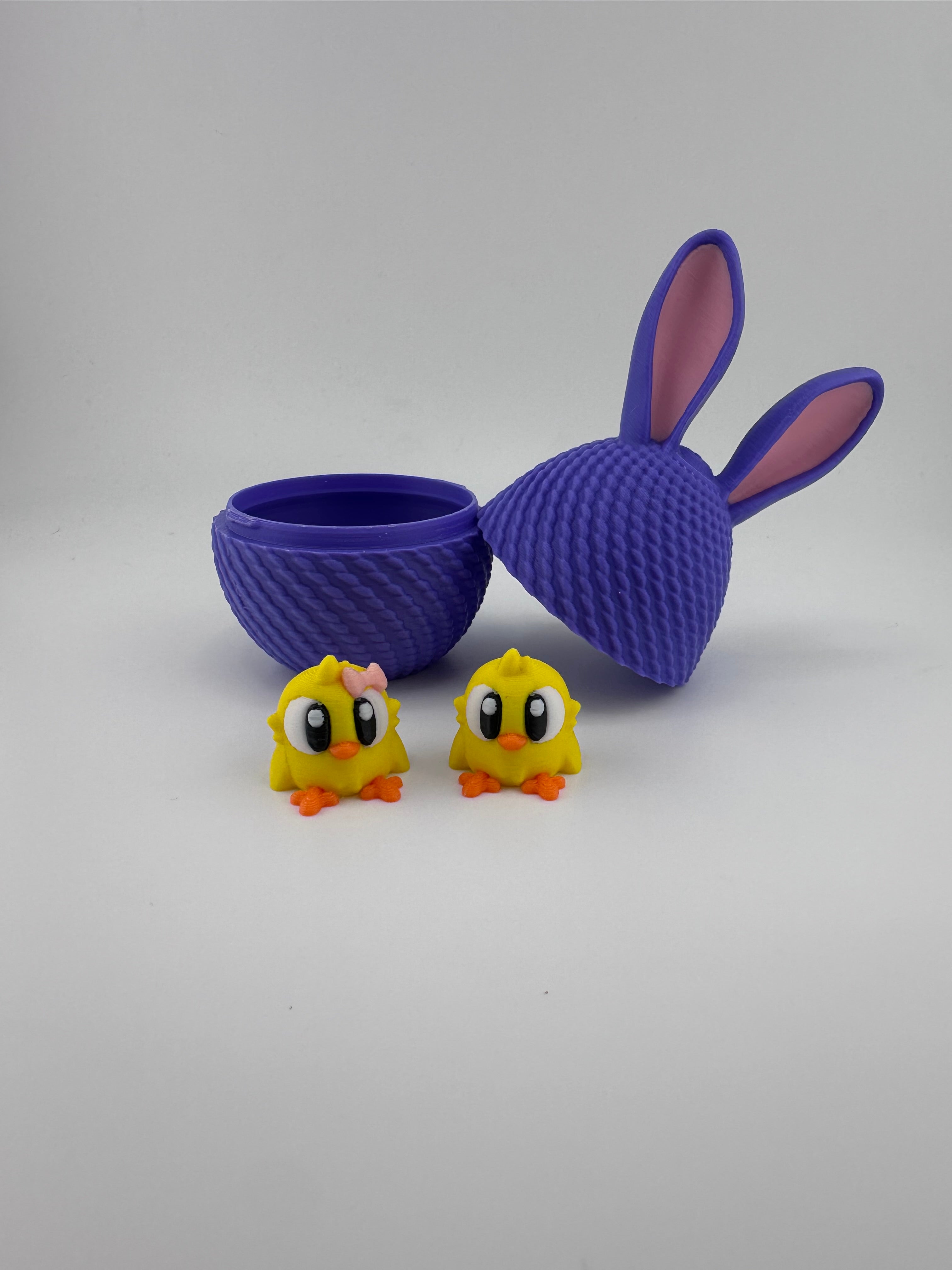 Bunny Easter Eggs and Chicks 3D Printed Figurine Sets