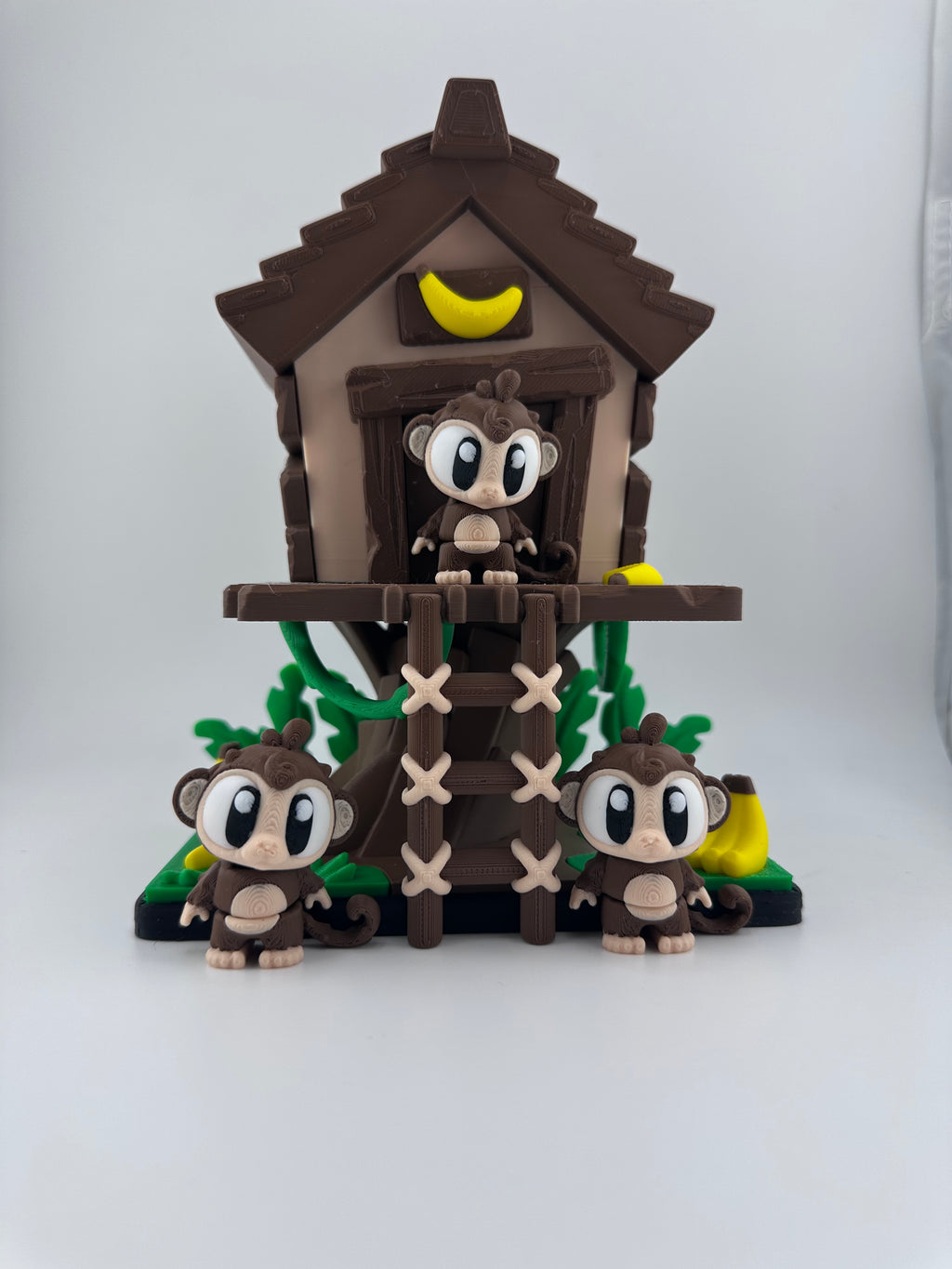 Monkeys and Jungle Treehouse 3D Print Set
