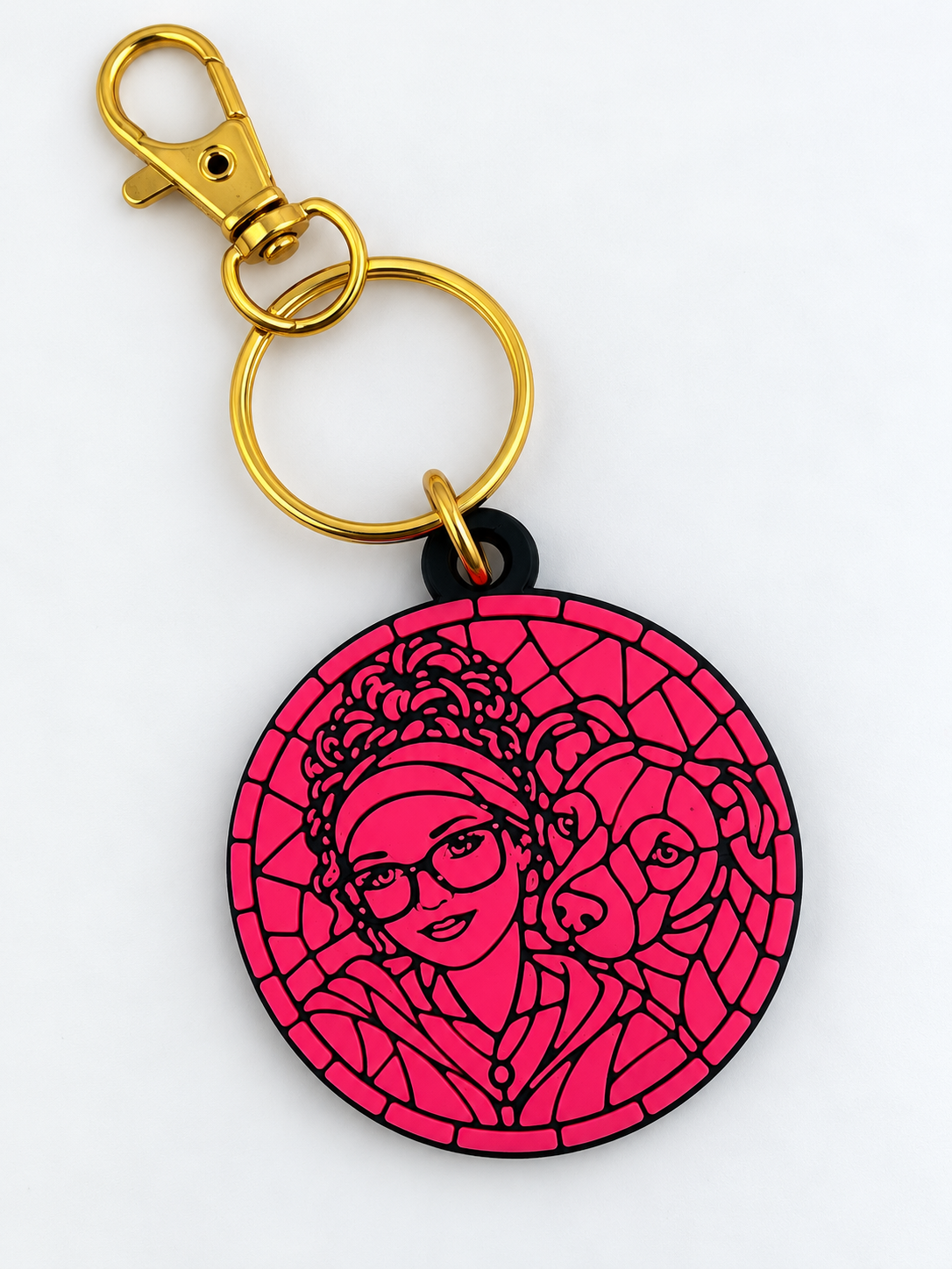 Personalized Stained Glass Effect Photo Keychain with FREE SHIPPING