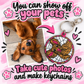 Personalized Stained Glass Effect Photo Keychain with FREE SHIPPING