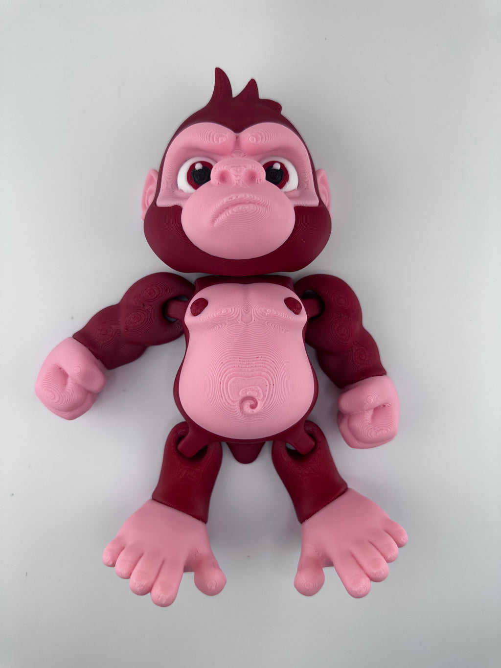 Gorilla 3D Printed for Valentine’s Day in Red and Pink