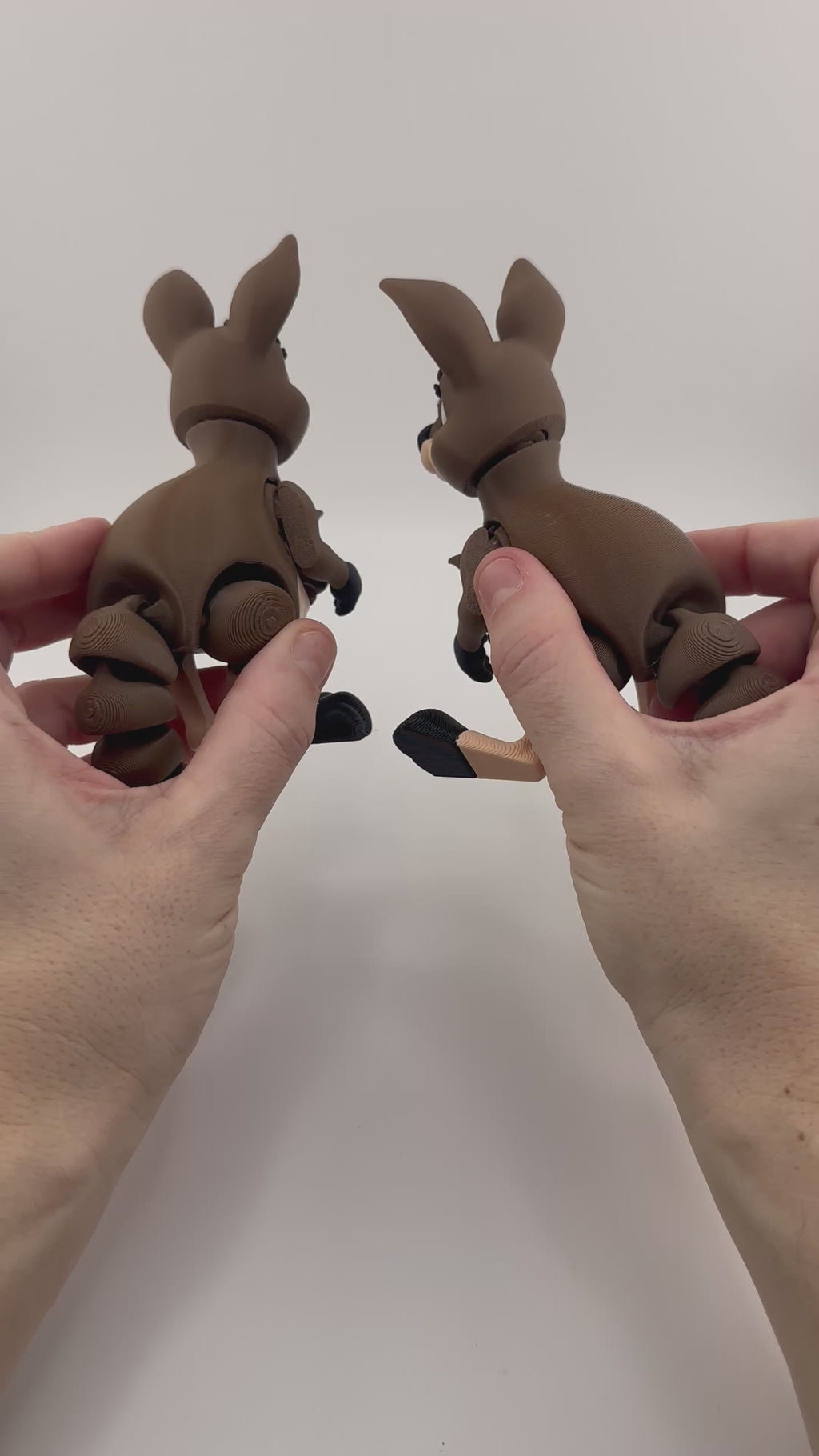 Kangaroo with Joey Articulated 3D Print Desk Ornament
